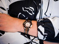 Michael Kors Runway Quartz Black Dial Two Tone Steel Strap Watch For Women - MK6960