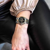  Shop Authentic Tommy Hilfiger Monica Chronograph Black Dial Two Tone Steel Strap Watch For Women - 1782591 - Luxxuri