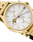  Shop Authentic Tommy Hilfiger Whitney Chronograph Quartz Mother of Pearl White Dial Gold Steel Strap Watch For Women - 1782121 - Luxxuri