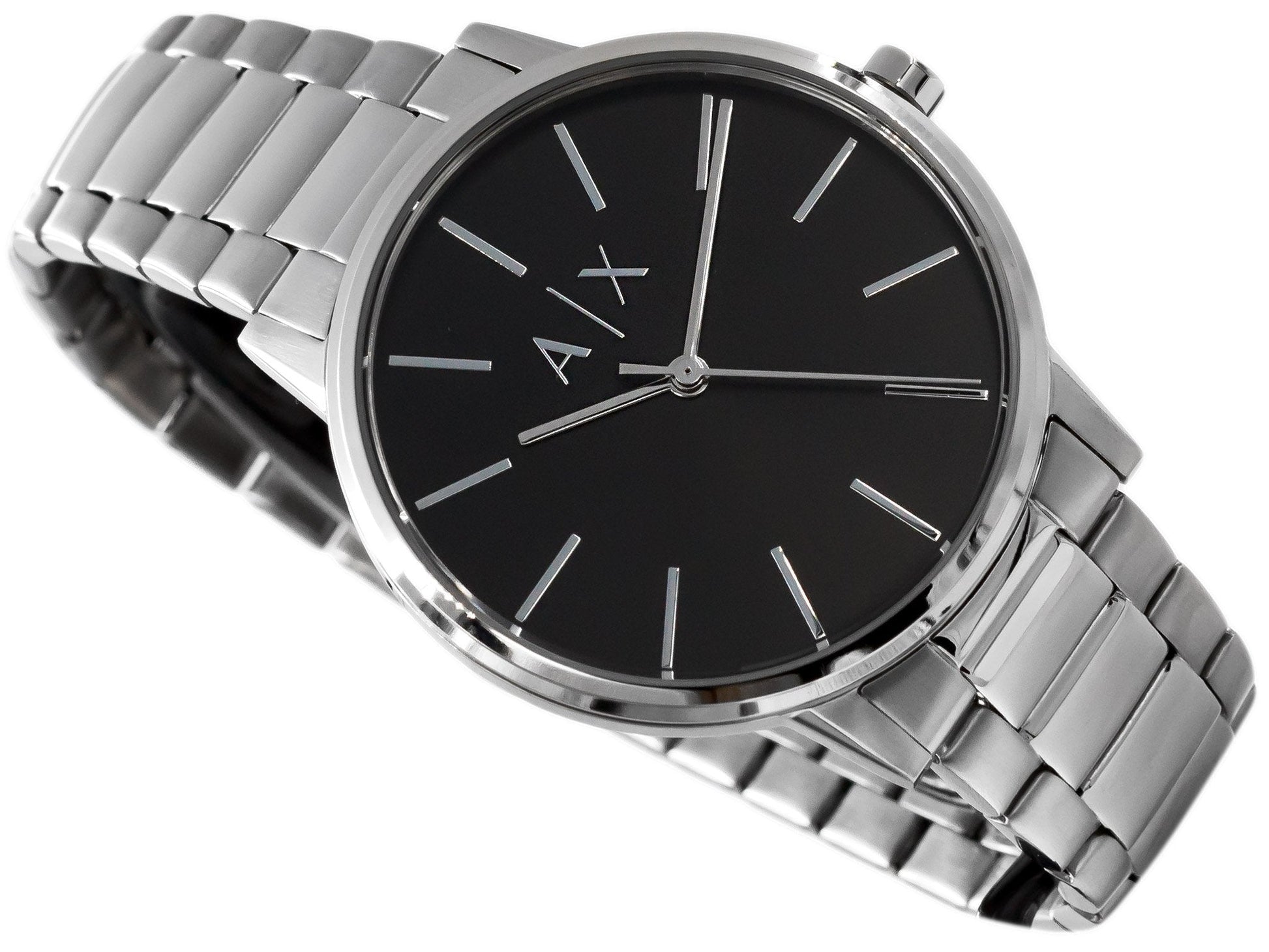 Shop Authentic Armani Exchange Cayde Analog Black Dial Silver Steel Strap Watch For Men - AX2700 - Luxxuri