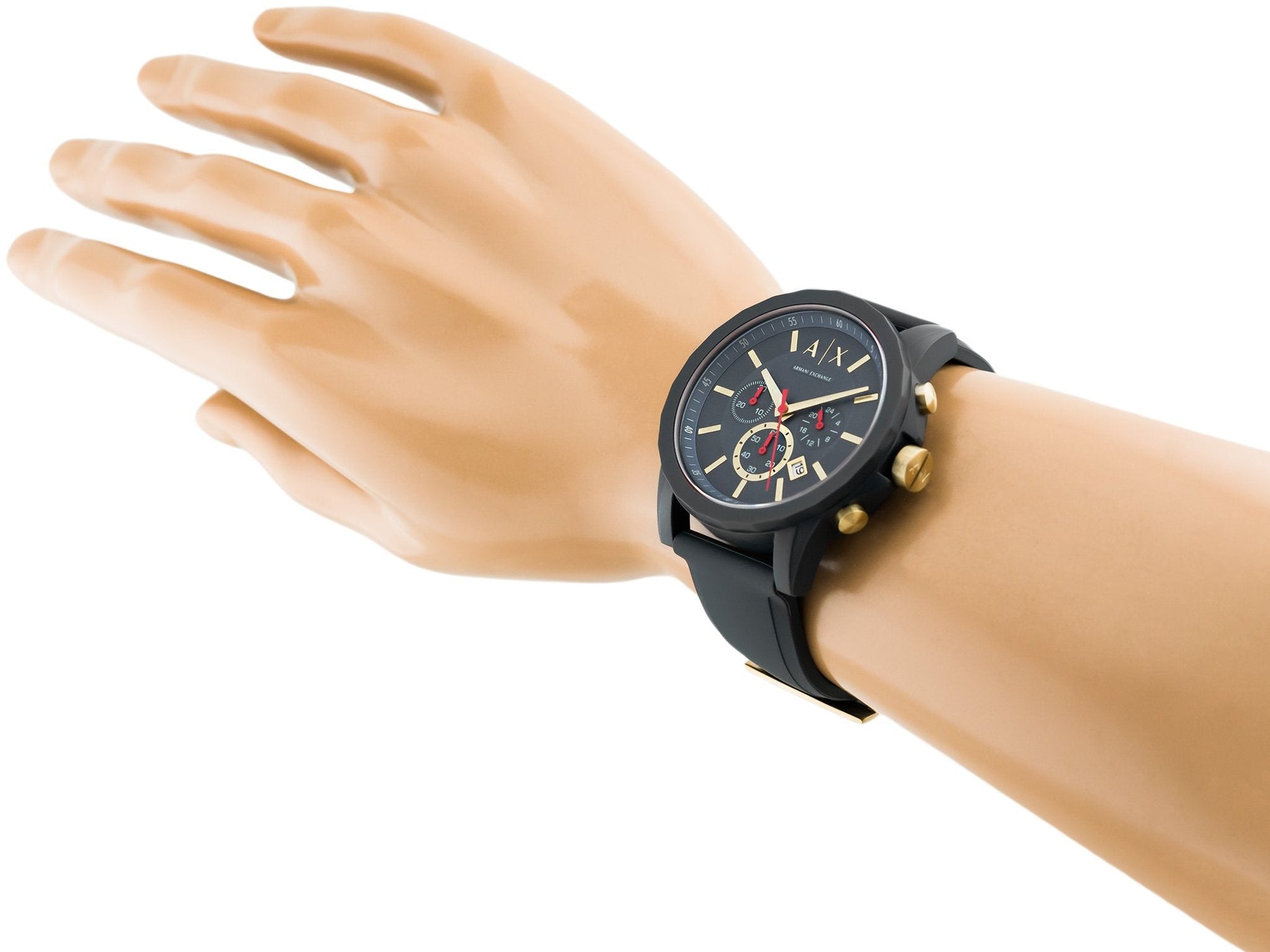  Shop Authentic Armani Exchange Outerbanks Chronograph Blue Dial Blue Silicone Strap Watch For Men - AX1335 - Luxxuri