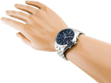  Shop Authentic Citizen Eco Drive Chronograph Blue Dial Silver Steel Strap Watch For Men - AT2140-55L - Luxxuri