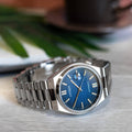  Shop Authentic Citizen Tsuyosa Automatic Dark Blue Dial Silver Steel Strap Watch For Men - NJ0151-88L - Luxxuri