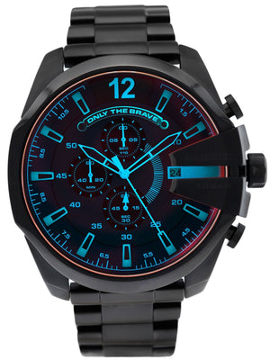  Shop Authentic Diesel Mega Chief Black Dial Black Steel Strap Watch For Men - DZ4318 - Luxxuri