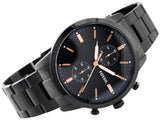 Shop Authentic Fossil Townsman Chronograph Black Dial Black Steel Strap Watch for Men - FS5379 - Luxxuri