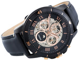  Shop Authentic Fossil Grant Sport Automatic Skeleton Black Dial Black Leather Strap Watch for Men - ME3138 - Luxxuri