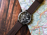  Shop Authentic Fossil Nate Chronograph Grey Dial Brown Leather Strap Watch for Men - JR1424 - Luxxuri