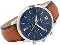  Shop Authentic Fossil Neutra Chronograph Blue Dial Brown Leather Strap Watch for Men - FS5453 - Luxxuri