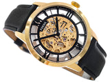  Shop Authentic Fossil Townsman Automatic Skeleton Black Dial Black Leather Strap Watch for Men - ME3210 - Luxxuri