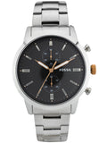  Shop Authentic Fossil Townsman Chronograph Grey Dial Silver Steel Strap Watch for Men - FS5407 - Luxxuri
