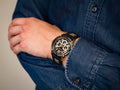 Guess Delta Black Dial Black Rubber Strap Watch for Men - GW0051G2