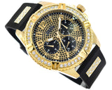  Shop Authentic Guess Frontier Crystals Black Dial Black Silicone Strap Watch For Men - W1132G1 - Luxxuri