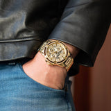  Shop Authentic Guess Queen Quartz Gold Dial Gold Steel Strap Watch For Men - GW0497G2 - Luxxuri