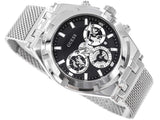  Shop Authentic Guess Continental Quartz Black Dial Silver Mesh Strap Watch For Men - GW0582G1 - Luxxuri