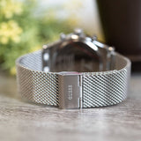  Shop Authentic Guess Continental Quartz Black Dial Silver Mesh Strap Watch For Men - GW0582G1 - Luxxuri