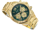  Shop Authentic Guess Equity Analog Green Dial Gold Steel Strap Watch For Men - GW0703G2 - Luxxuri