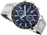  Shop Authentic Hugo Boss Rafale Quartz Blue Dial Silver Steel Strap Watch for Men - 1513510 - Luxxuri
