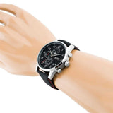  Shop Authentic Hugo Boss Navigator Black Dial Black Leather Strap Watch for Men - 1513535 - Luxxuri