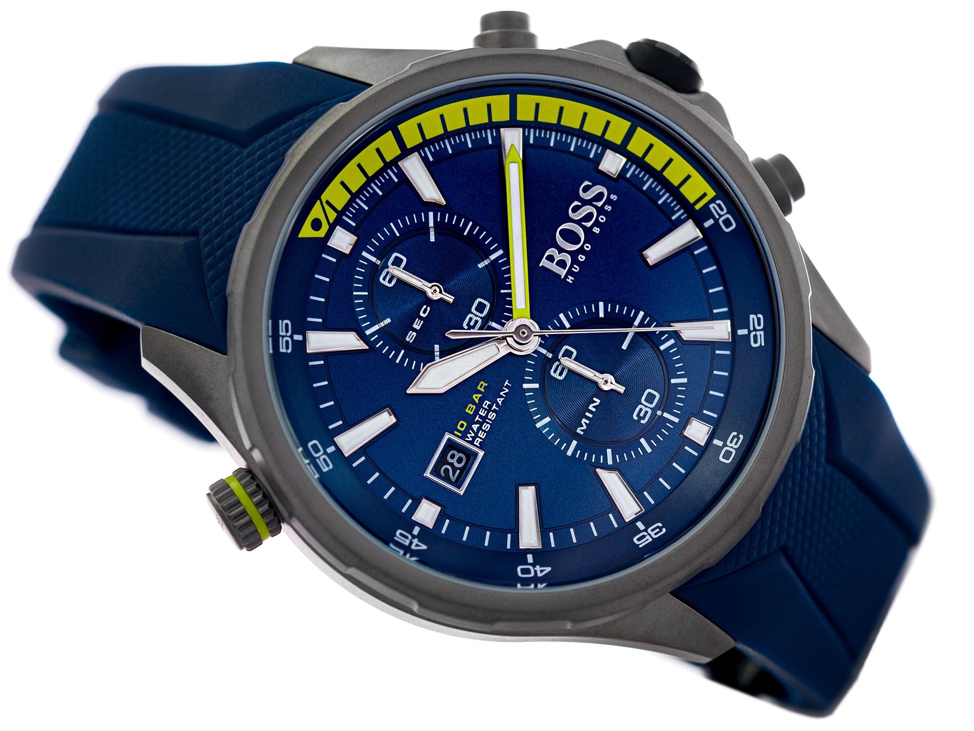  Shop Authentic Hugo Boss Globetrotter Blue Dial Blue Silicone Strap Watch for Men - 1513821 - Luxxuri