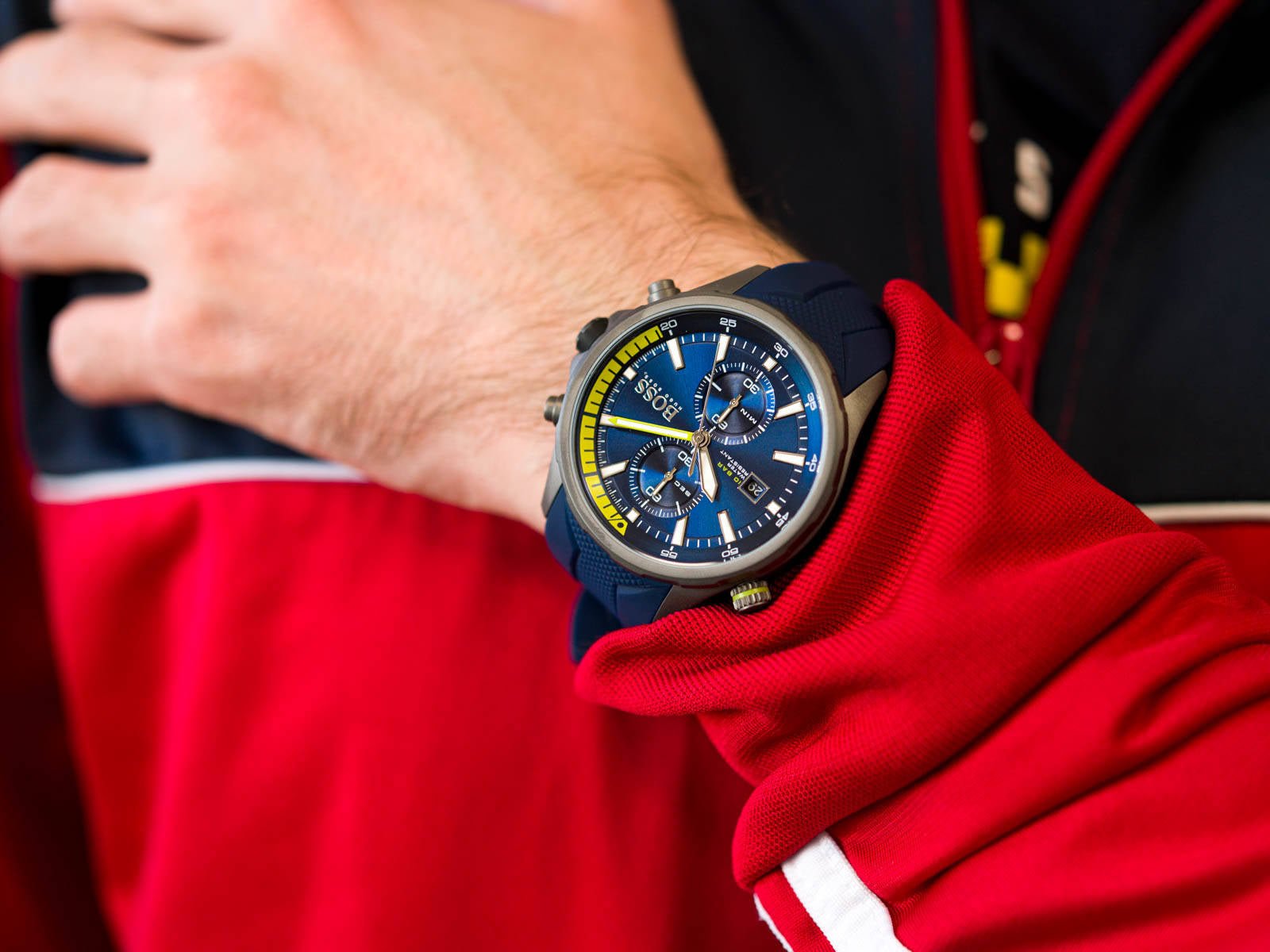  Shop Authentic Hugo Boss Globetrotter Blue Dial Blue Silicone Strap Watch for Men - 1513821 - Luxxuri