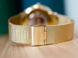  Shop Authentic Hugo Boss Horizon Quartz Black Dial Gold Mesh Bracelet Watch For Men - HB1513735 - Luxxuri