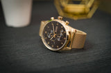  Shop Authentic Hugo Boss Skymaster Black Dial Gold Mesh Bracelet Watch for Men - 1513838 - Luxxuri