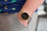  Shop Authentic Hugo Boss Skymaster Black Dial Gold Mesh Bracelet Watch for Men - 1513838 - Luxxuri