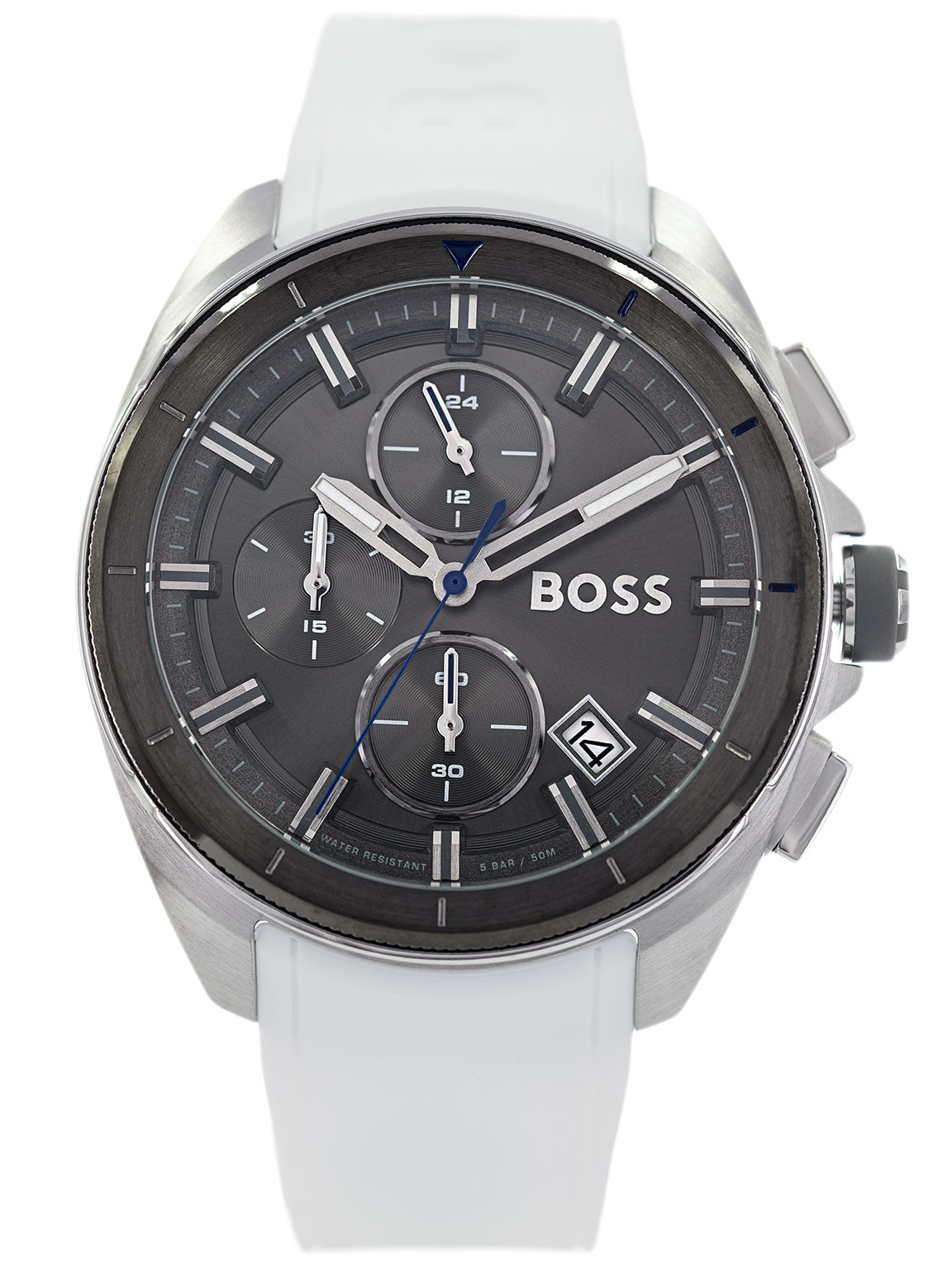  Shop Authentic Hugo Boss Volane Grey Dial White SIlicone Strap Watch for Men - 1513948 - Luxxuri