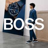  Shop Authentic Hugo Boss Pioneer Quartz Blue Dial Blue Leather Strap Watch For Men - 1513711 - Luxxuri