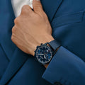  Shop Authentic Hugo Boss Pioneer Quartz Blue Dial Blue Leather Strap Watch For Men - 1513711 - Luxxuri
