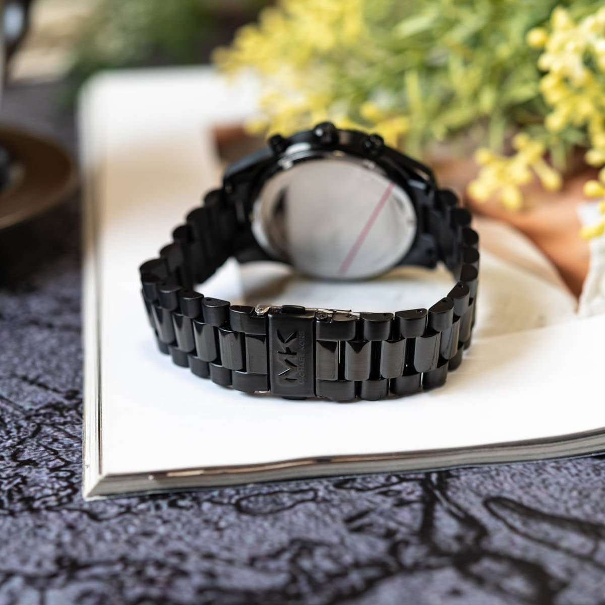  Shop Authentic Michael Kors Lexington Chronograph Black Dial Black Steel Strap Watch for Men - MK9154 - Luxxuri