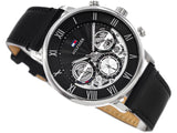  Shop Authentic Tommy Hilfiger Legend Chronograph Black Dial Black Leather Strap Watch For Men - 1710565 - Luxxuri