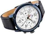  Shop Authentic Tommy Hilfiger Jake Multi Function Quartz White Dial Black Leather Strap Watch for Men - 1791235 - Luxxuri