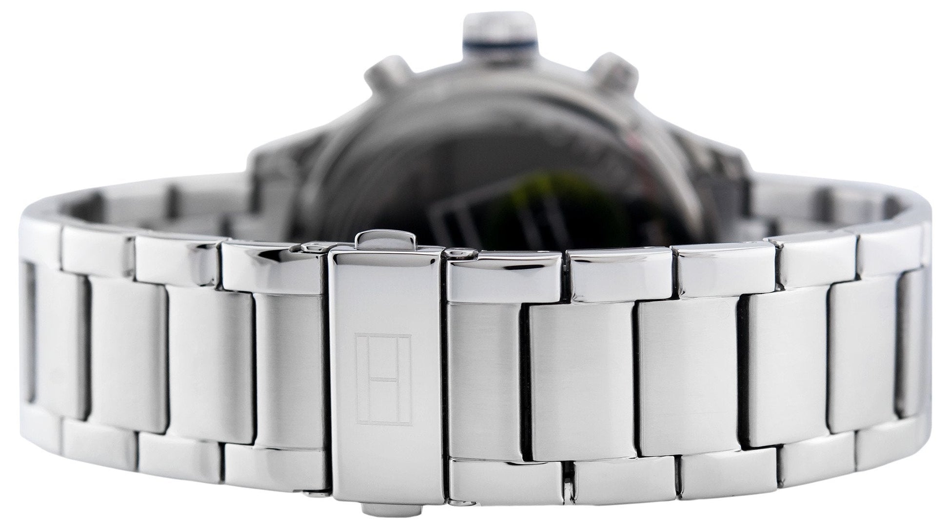  Shop Authentic Tommy Hilfiger Jackson Chronograph Blue Dial Silver Steel Strap Watch for Men - 1791242 - Luxxuri