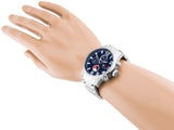  Shop Authentic Tommy Hilfiger Jackson Chronograph Blue Dial Silver Steel Strap Watch for Men - 1791242 - Luxxuri