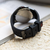  Shop Authentic Tommy Hilfiger Justin Black Dial Black Rubber Strap Watch For Men - 1792056 - Luxxuri