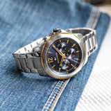  Shop Authentic Tommy Hilfiger Lars Chronograph Blue Dial Silver Steel Strap Watch For Men - 1792059 - Luxxuri
