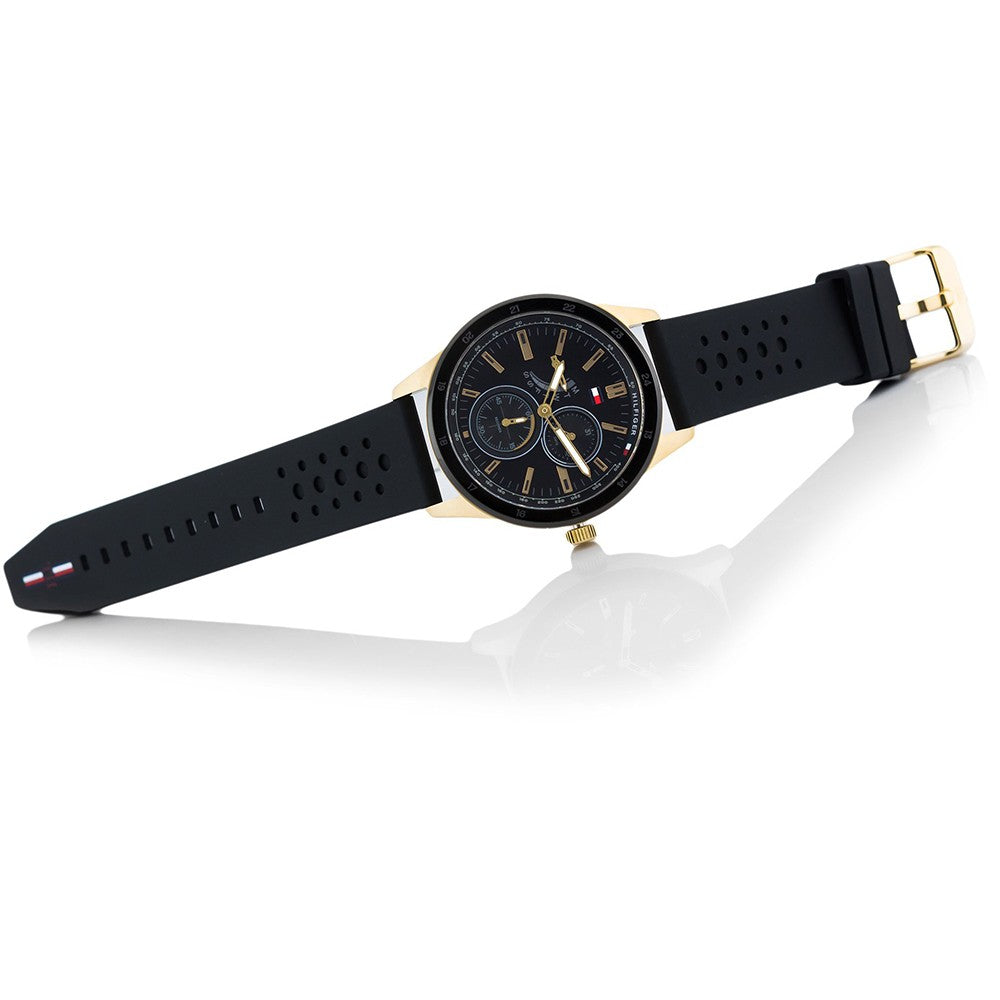  Shop Authentic Tommy Hilfiger Austin Black Dial Black Rubber Strap Watch for Men - 1791636 - Luxxuri