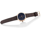  Shop Authentic Tommy Hilfiger Daniel Blue Dial Brown Leather Strap Watch for Men - 1710418 - Luxxuri