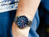  Shop Authentic Tommy Hilfiger Mason Quartz Blue Dial Silver Steel Strap Watch for Men - 1791788 - Luxxuri