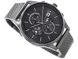  Shop Authentic Tommy Hilfiger Weston Chronograph Grey Dial Grey Mesh Bracelet Watch For Men - 1710506 - Luxxuri