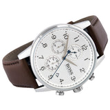  Shop Authentic Hugo Boss Navigator White Dial Brown Leather Strap Watch for Men - 1513495 - Luxxuri