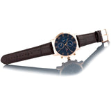  Shop Authentic Tommy Hilfiger Kane Chronograph Blue Dial Brown Leather Strap Watch for Men - 1791399 - Luxxuri