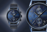  Shop Authentic Hugo Boss Navigator Chronograph Blue Dial Blue Mesh Bracelet Watch for Men - 1513538 - Luxxuri