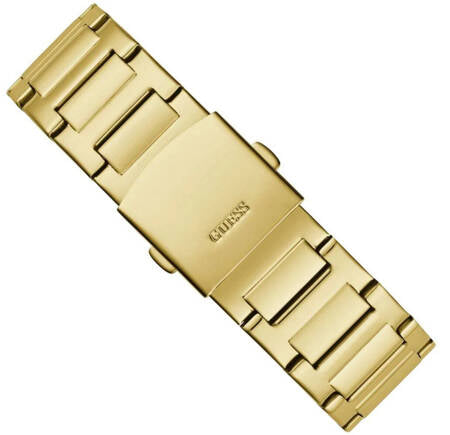 Guess Duke Glitz Crystals Gold Dial Gold Steel Strap Watch For Men - GW0576G2