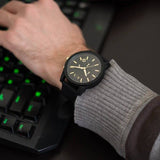  Shop Authentic Armani Exchange Outerbanks Chronograph Black Dial Black Steel Strap Watch For Men - AX7105 - Luxxuri