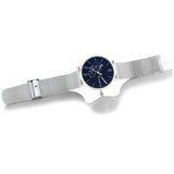  Shop Authentic Tommy Hilfiger Brooklyn Quartz Blue Dial Silver Mesh Bracelet Watch for Men - 1791505 - Luxxuri