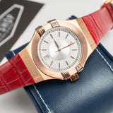 Shop Authentic Maserati Potenza Silver Dial Red Leather Strap Watch For Women - R8851108501 - Luxxuri