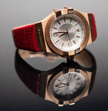  Shop Authentic Maserati Potenza Silver Dial Red Leather Strap Watch For Women - R8851108501 - Luxxuri