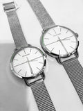  Shop Authentic Calvin Klein Even White Dial Silver Mesh Bracelet Watch for Women - K7B23126 - Luxxuri